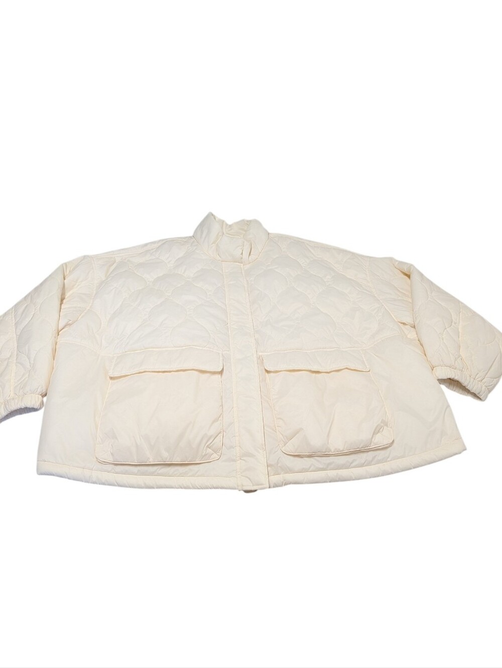 Old Navy 4X White Quilted Packable Puffer Jacket Water Resistant Winter Coat - Picture 6 of 12